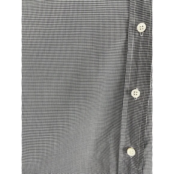 J. Crew Thomas Mason Gingham Check Button Down Shirt Top, size 12 Blue Black - Picture 4 of 10